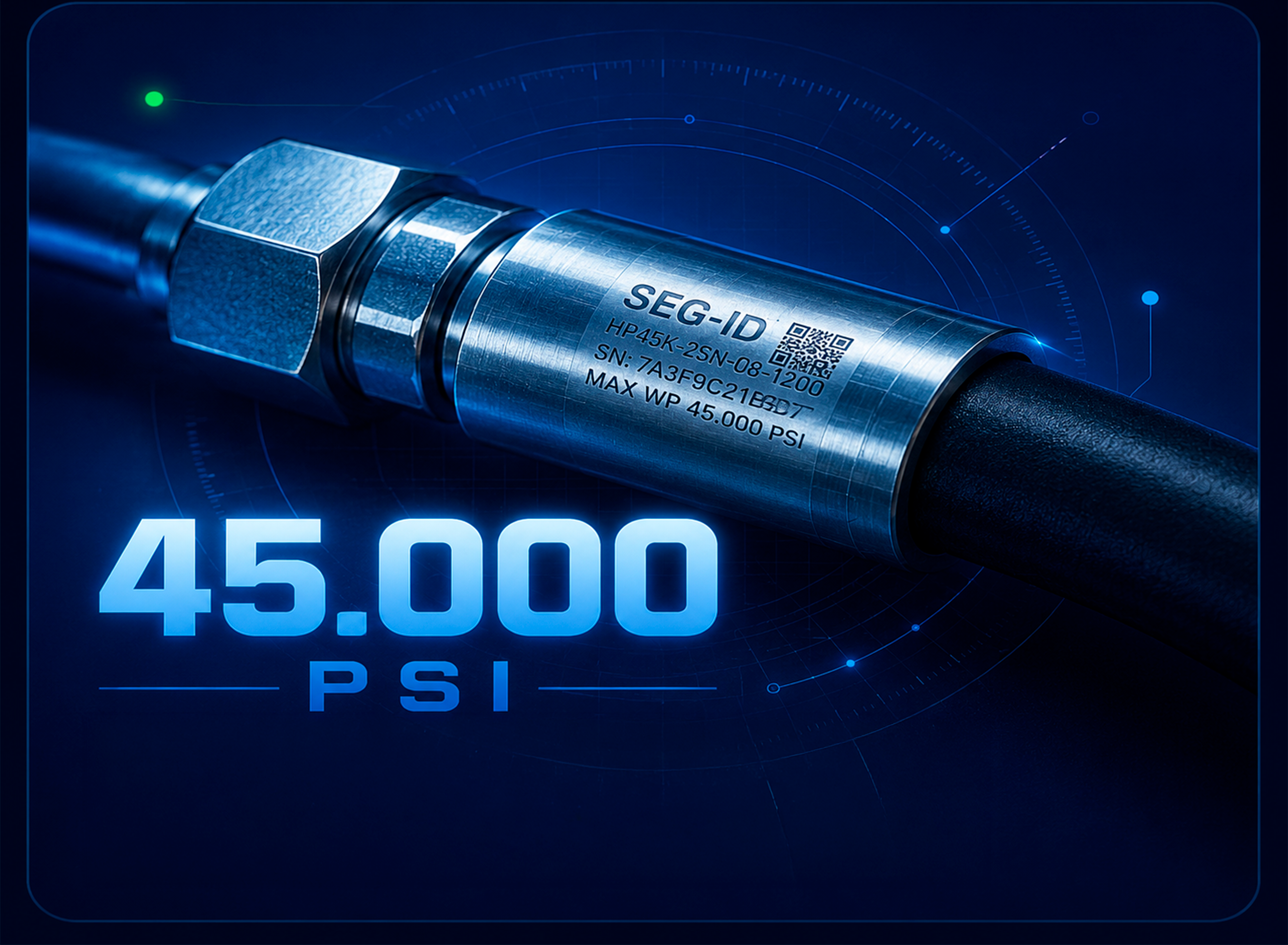Teste hidrostático 45.000 PSI